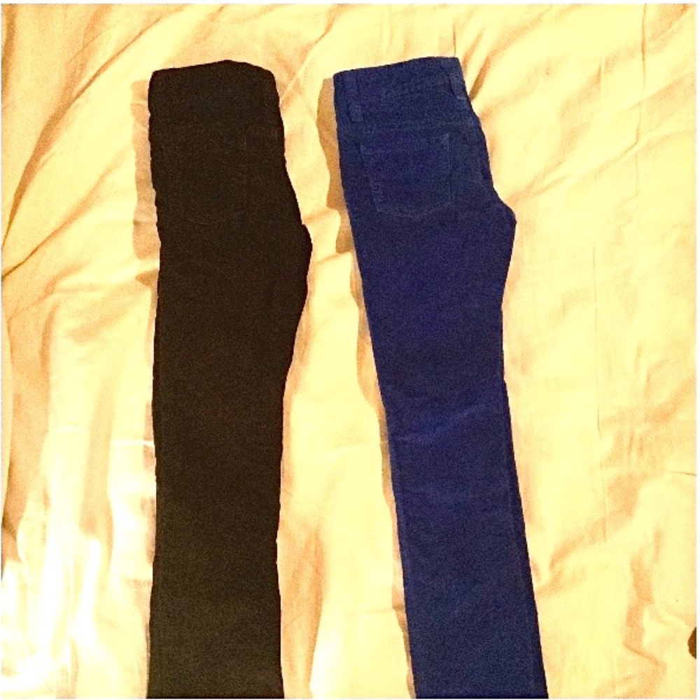Cute Old Navy blue and black velvet pants